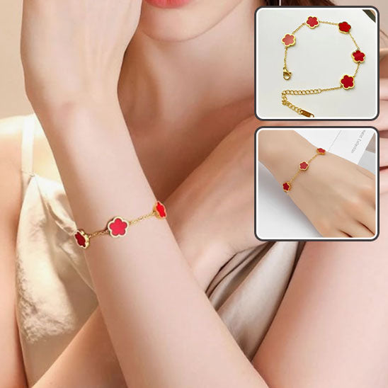 Bracelet Trèfle 4 pétales porte bonheur