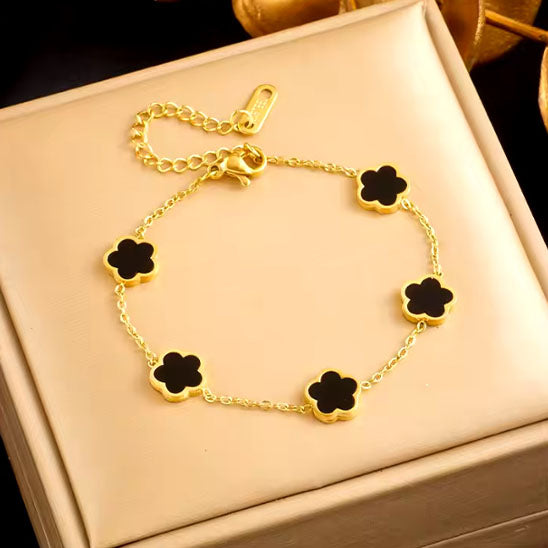 Bracelet Trèfle 4 pétales porte bonheur