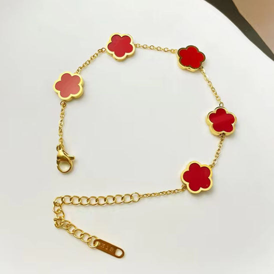 Bracelet Trèfle 4 pétales porte bonheur
