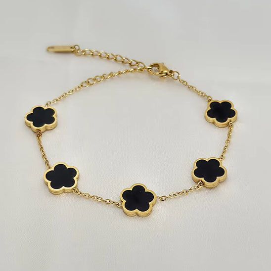 Bracelet Trèfle 4 pétales porte bonheur