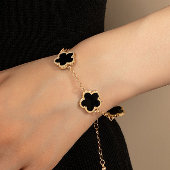 Bracelet Trèfle 4 pétales porte bonheur